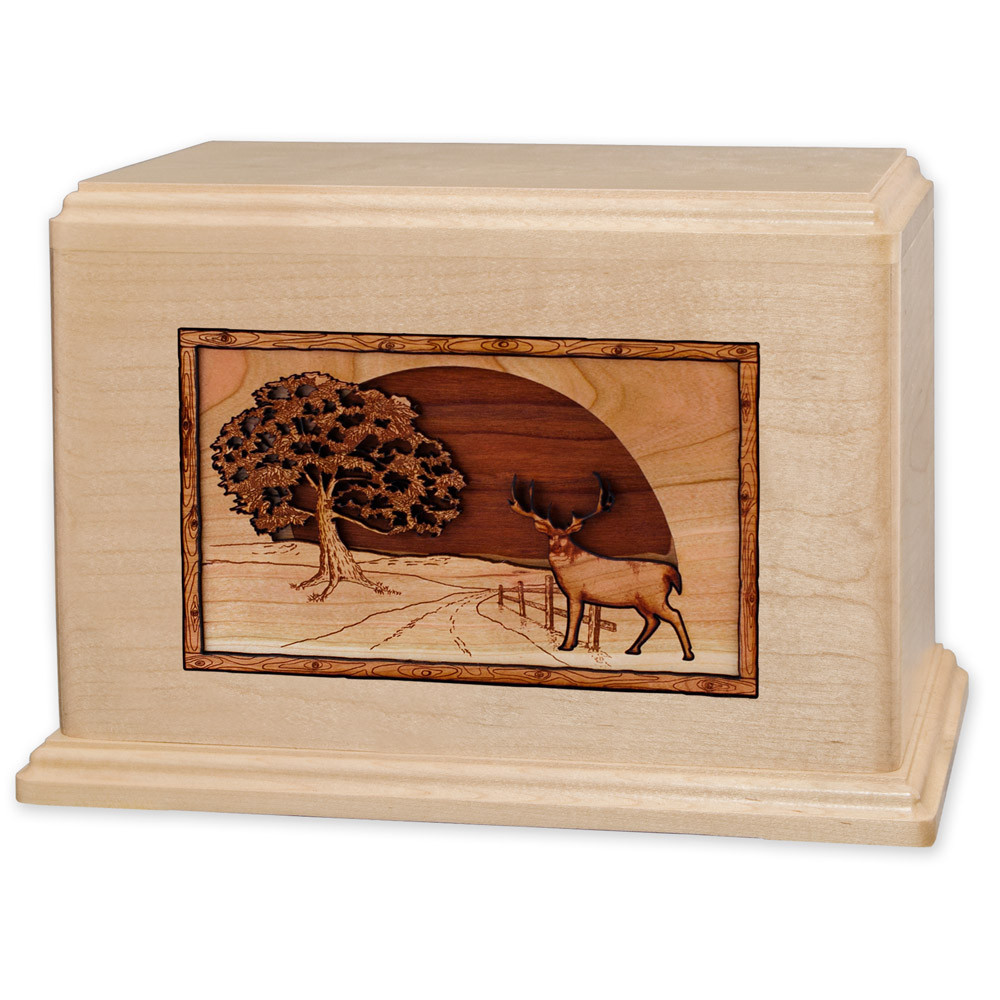 Heartland Deer Wood Companion Urn - Maple