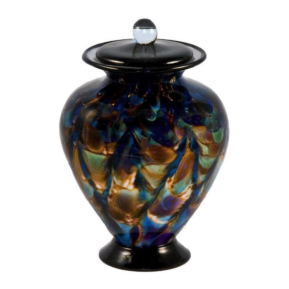 Amato Evening Hand Blown Glass Cremation Urn in Small