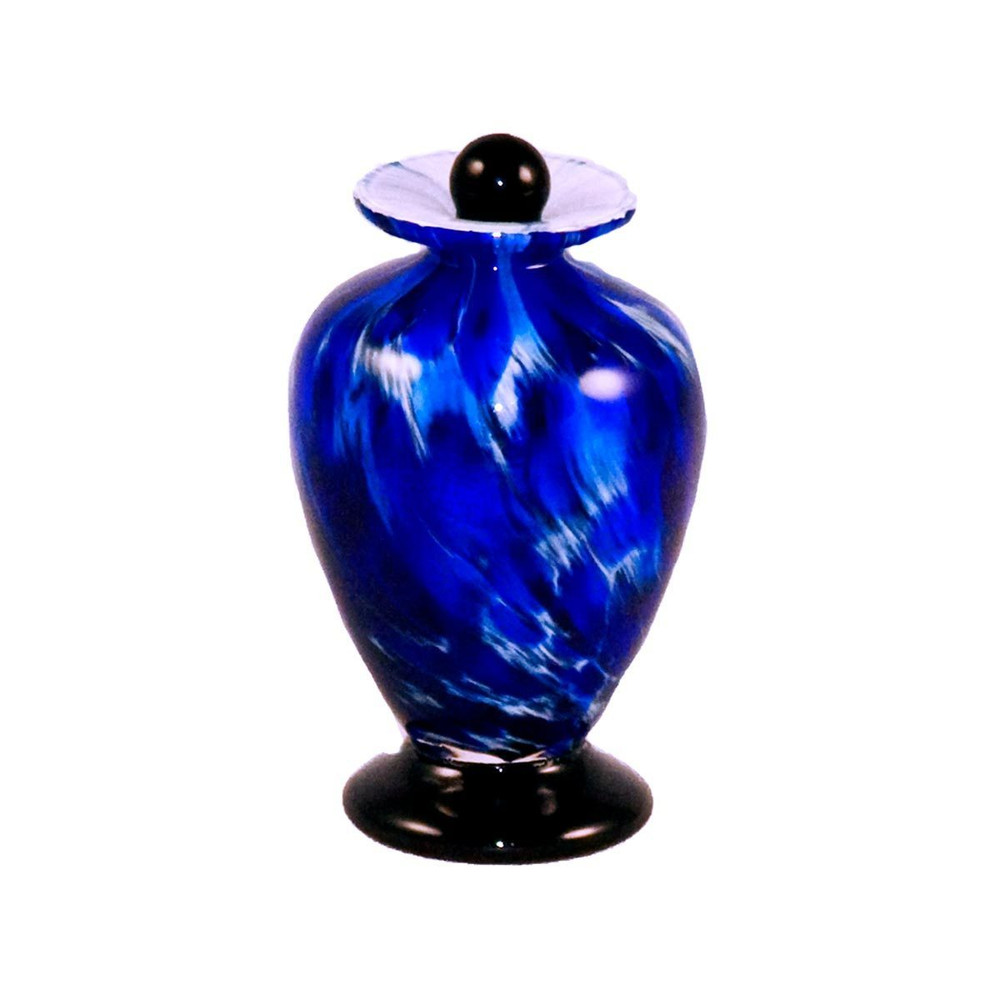 Amato Hand Blown Glass Keepsake Urn - Water