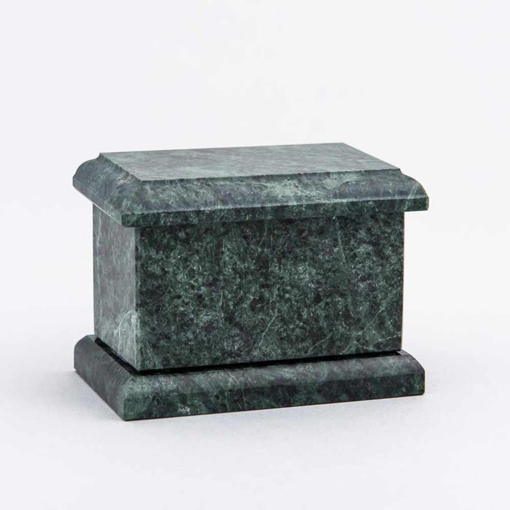 Evermore Rectangle Marble Keepsake Urn in Green