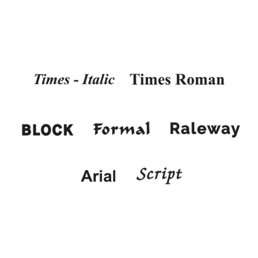 Engraving Font Choices