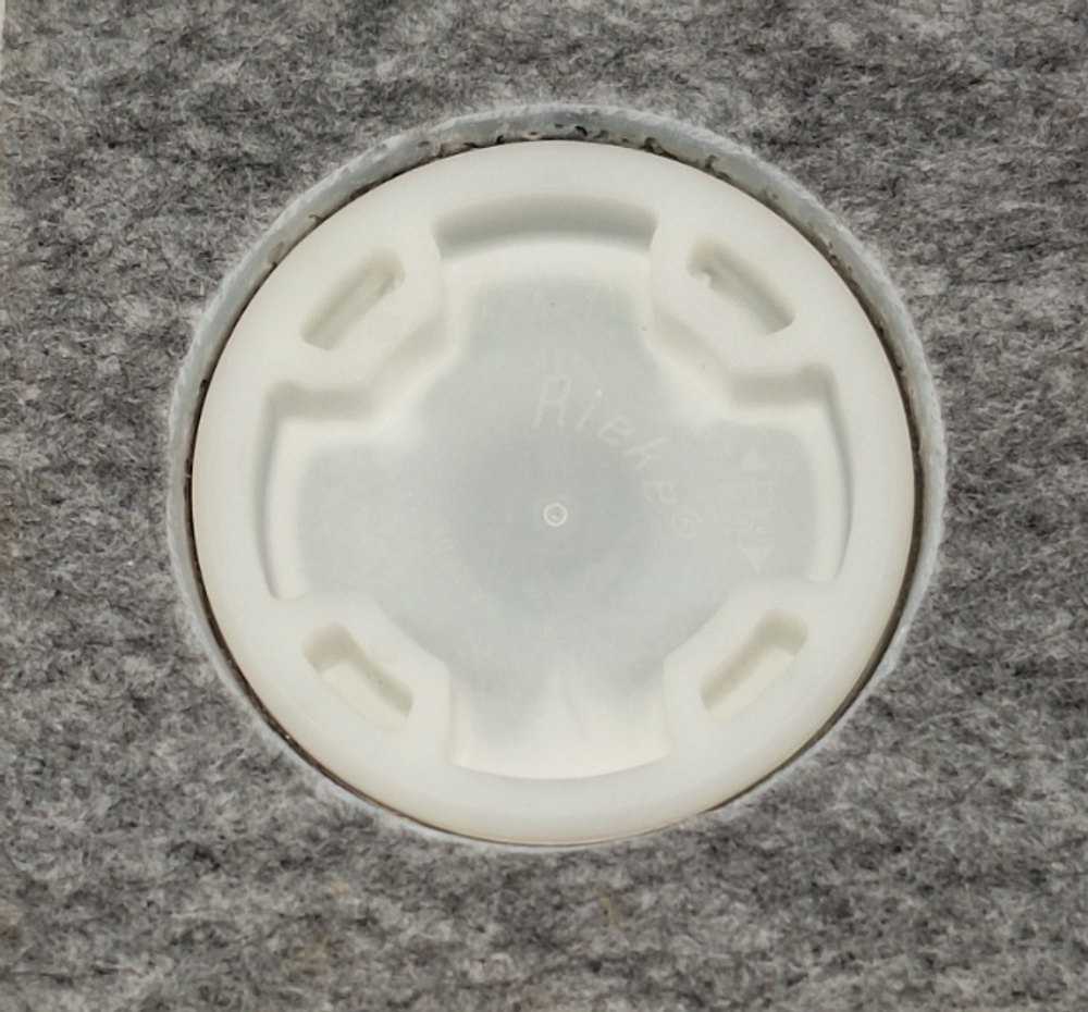 Small Cube Cultured Marble Urn in Ebony - Bottom