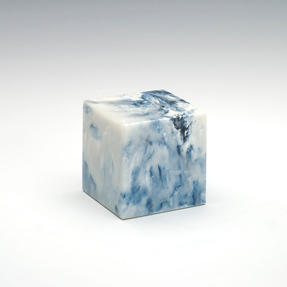 Small Cube Cultured Onyx Urn in Sapphire