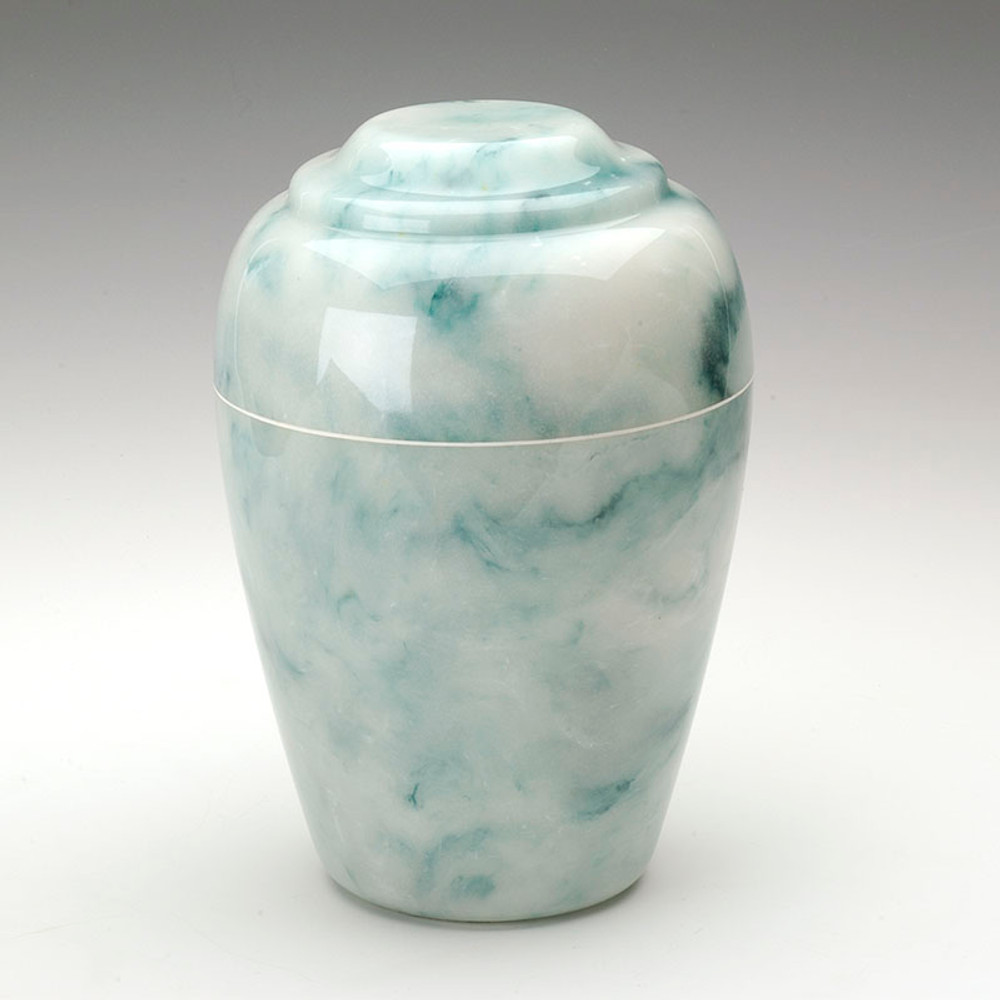 Grecian Cultured Onyx Cremation Urn in Teal