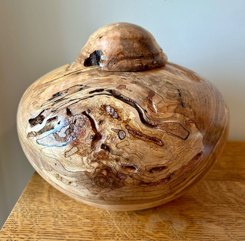 Black Line Spalted Maple Urn (23)