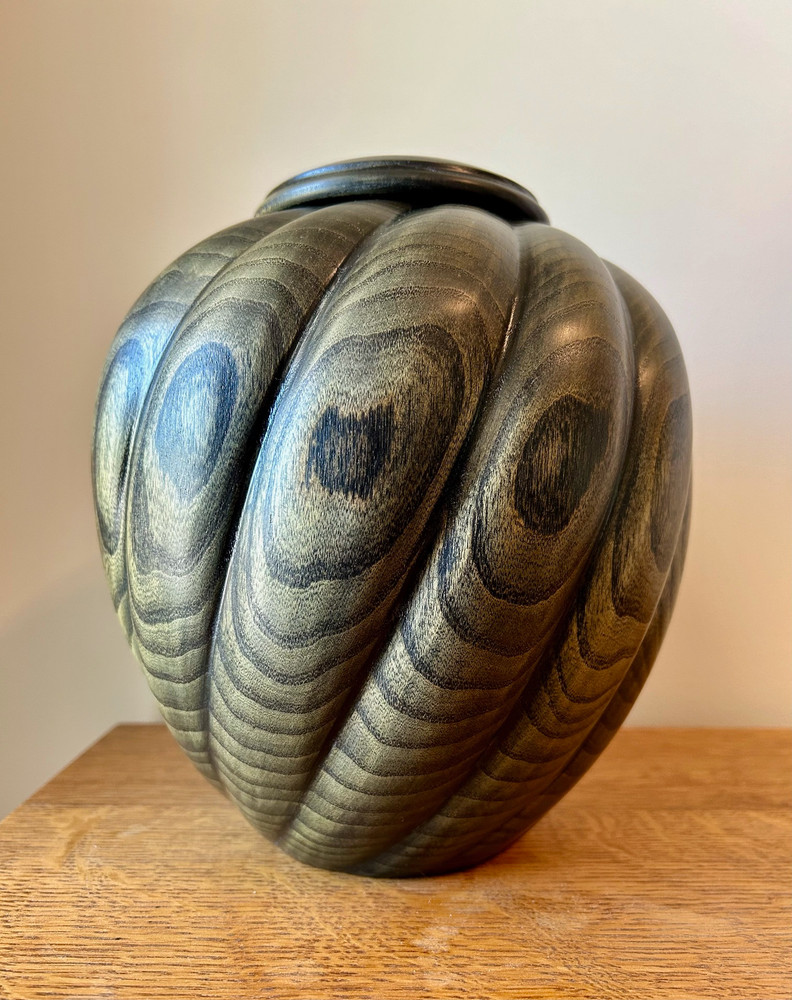 Carved Mulberry Turned Urn 