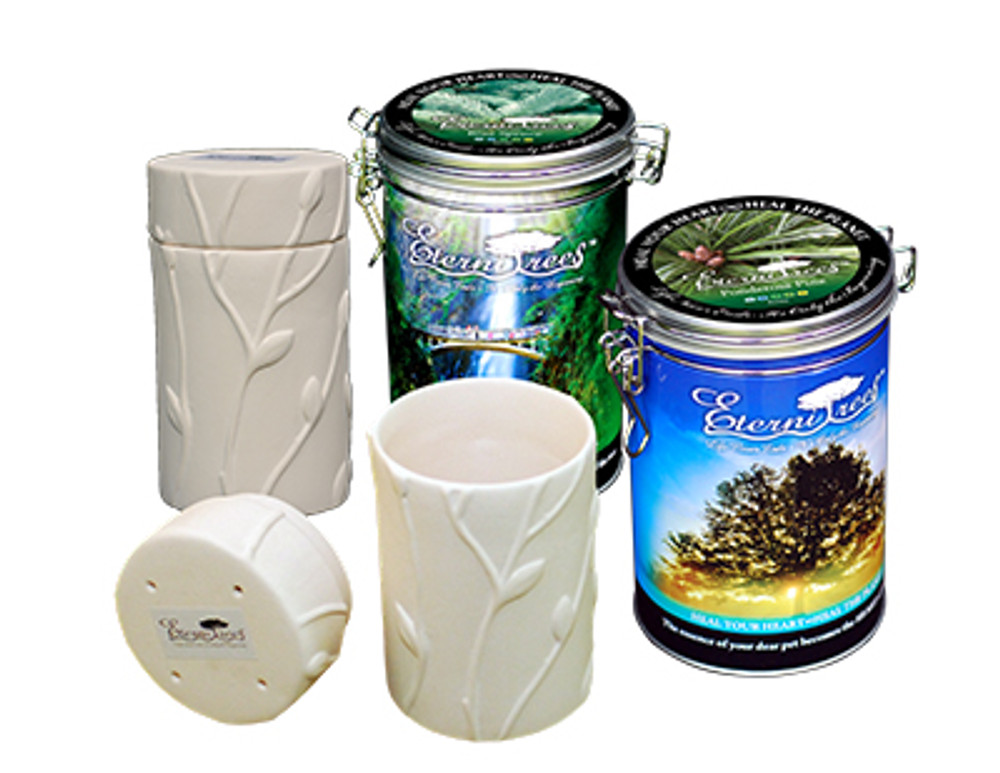 Biodegradable Memorial Tree Urns | Tin Sample