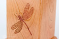 Laser etched dragonfly art