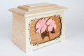Maple wood cremation urn