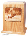 Elk Scene Laser Engraved Urn