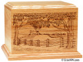 Farm Scene Cremation Urn