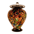 Amato Autumn Hand Blown Glass Cremation Urn in Small