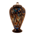 Deco Hand Blown Glass Funeral Urn - Evening - Small