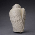 Angel Wings Sculpture Ceramic Cremation Urn in Transparent