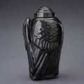 Angel Wings Ceramic Urn - Black Melange Finish