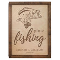 Gone Fishing Cremation Urn Plaque - Bass