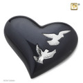Nirvana Heart Keepsake Brass Cremation Urn with Doves