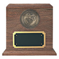 Marine Medallion Walnut Military Urn