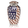 American Flag Brass Cremation Urn - Side B