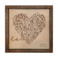 Love with Floral Heart Personalized Plaque Urn