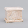 Evermore Rectangle Marble Keepsake Urn in Champagne