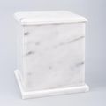 Evermore Square Marble Cremation Urn in White