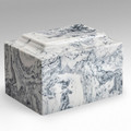 Classic Cultured Marble Urn - White Black