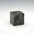 Small Cube Cultured Marble Urn in Ebony