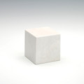 Small Cube Cultured Marble Urn in Glacier White