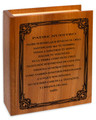 Bible Cremation Urn for Ashes - Mahogany Wood - Padre Nuestro