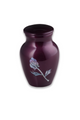 Keepsake Size Rose Urn -Mother of Pearl - Burgundy