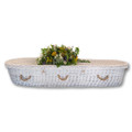 Biodegradable Casket for Burial or Cremation (decorative flowers not included)