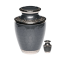 Charcoal Black Nickel Plated Brass Urn - Size difference 