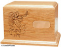 Guardian Angel Wooden Cremation Urn