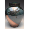 Dragonfly Urn | Aqua Luster Finish | Colors May Vary