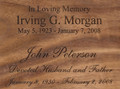 Urn Engraving SAMPLE | Shown in Walnut