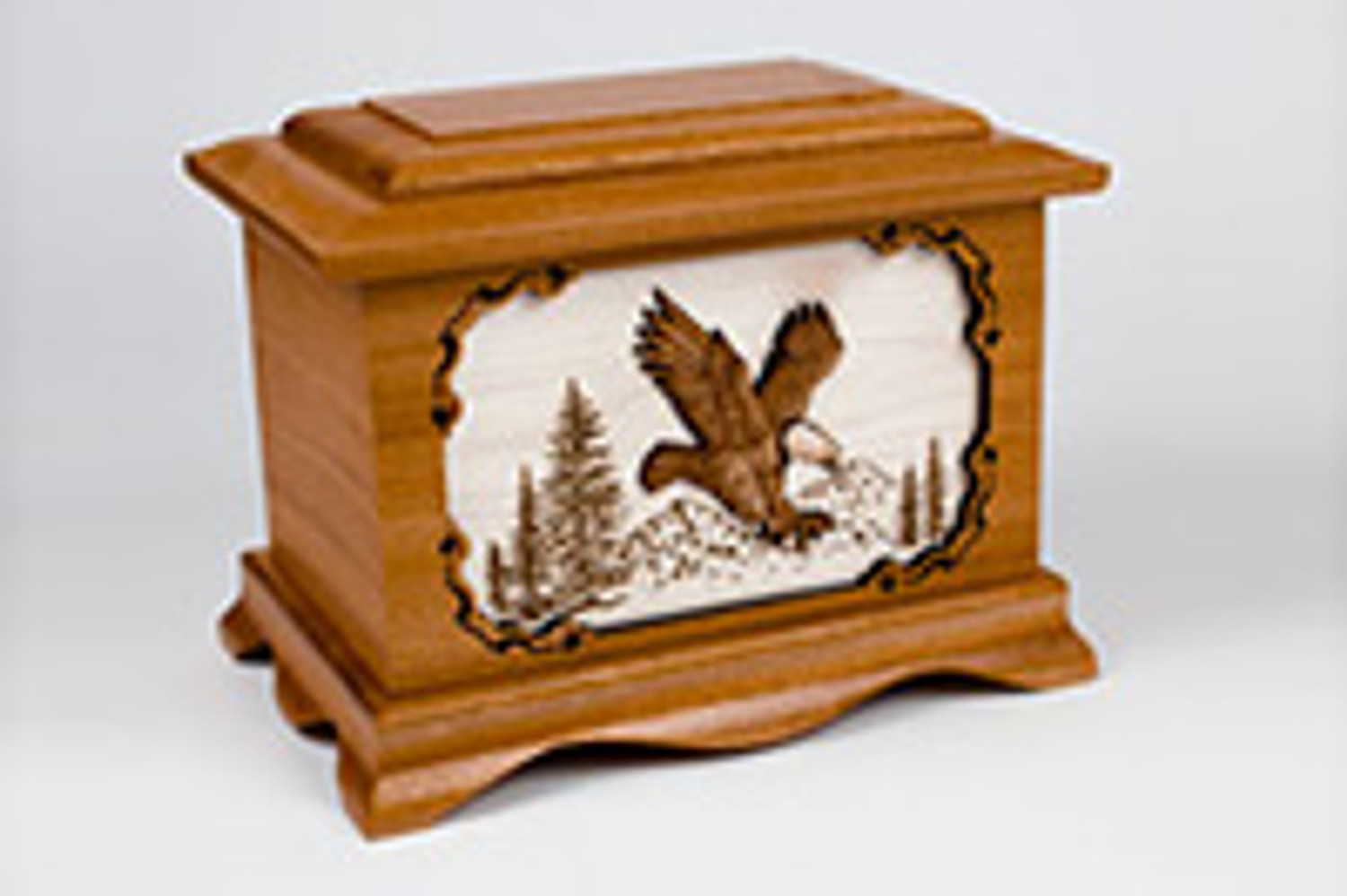 3-Dimensional Inlay Art Wood Cremation Urns Photo Gallery