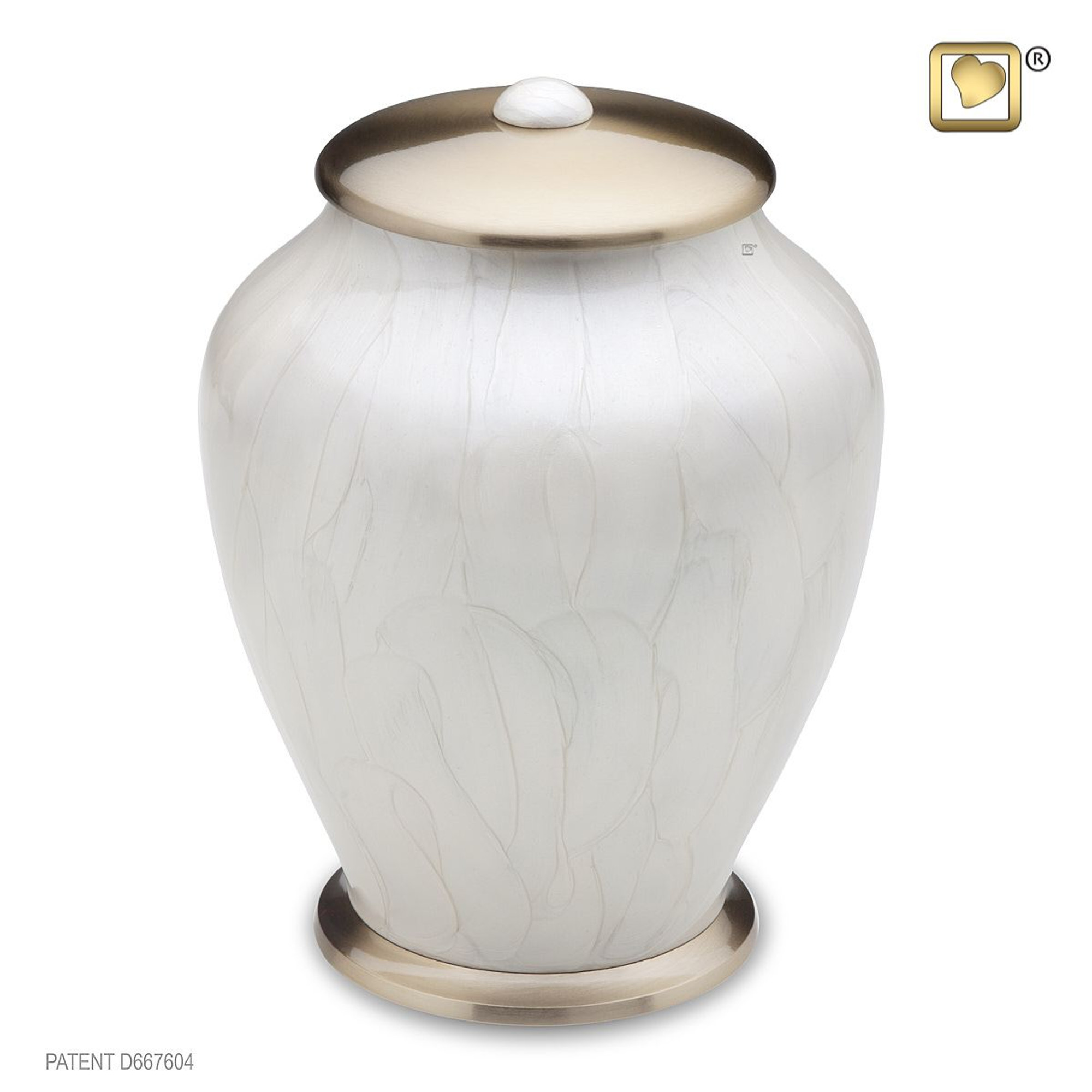 Brass Pearl Beauty cremation urns by Elegant Urns