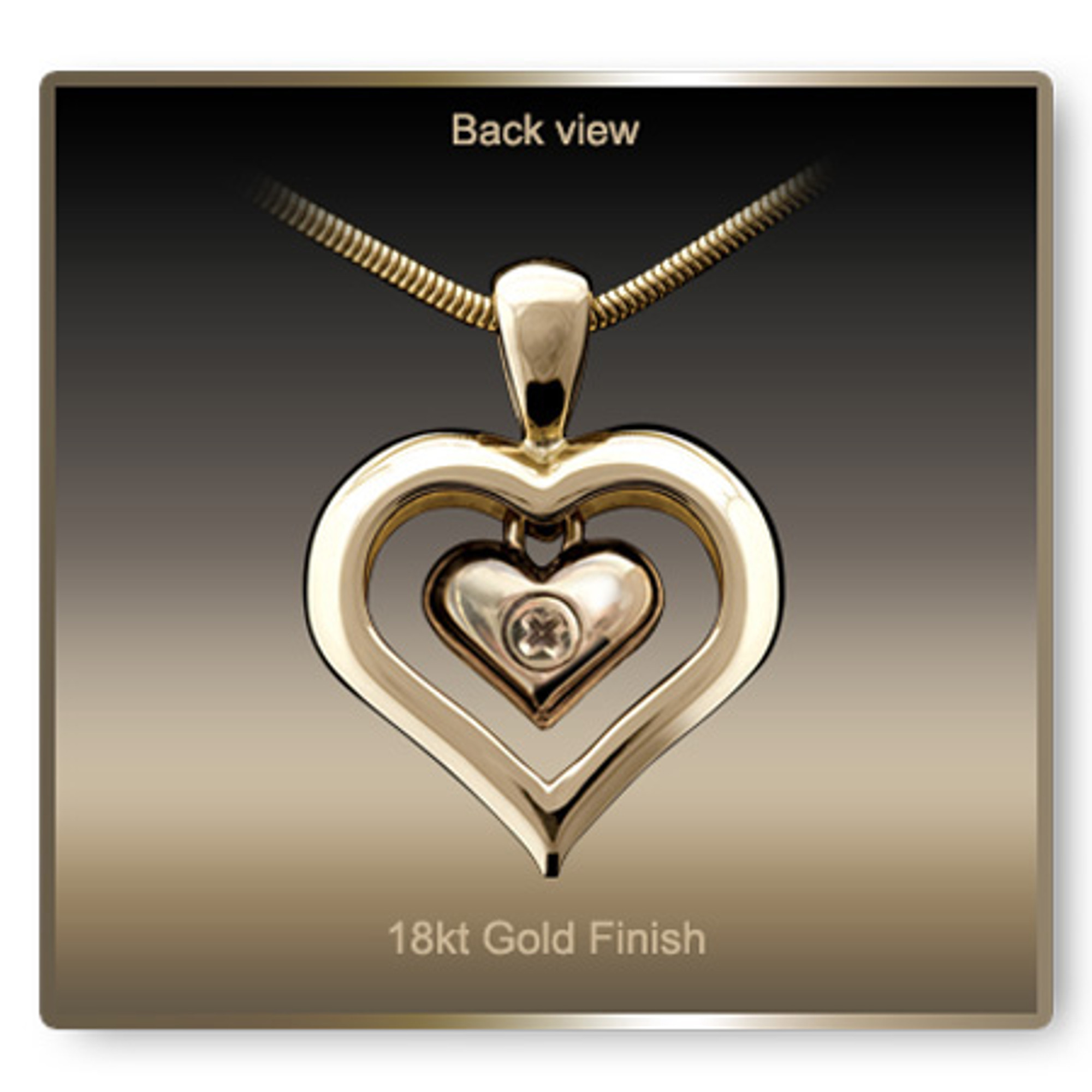 eternity heart gold cremation necklace back 81695.1458860787