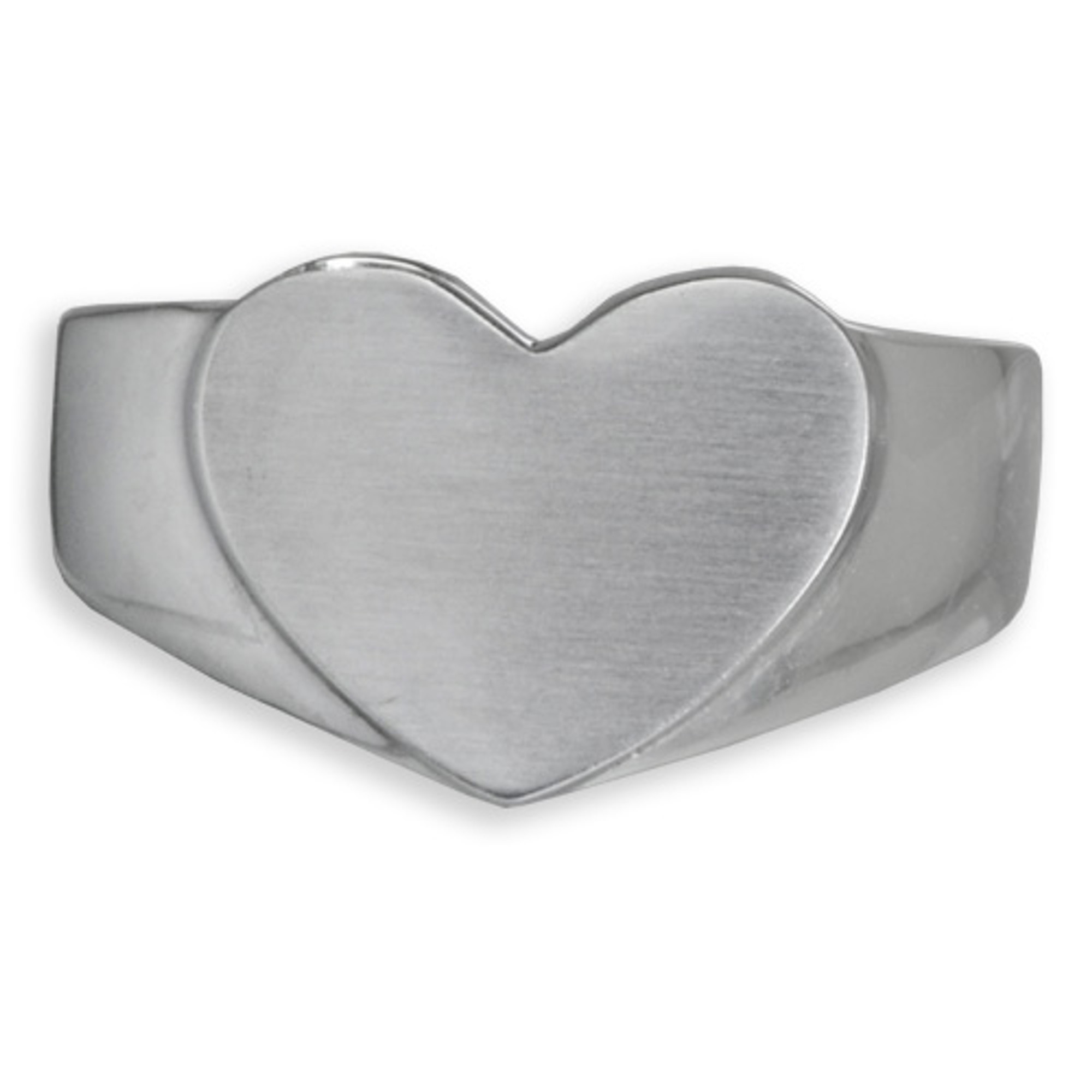 Simple Bold Heart Memorial Cremation Ring in Stainless Steel - Urns  Northwest