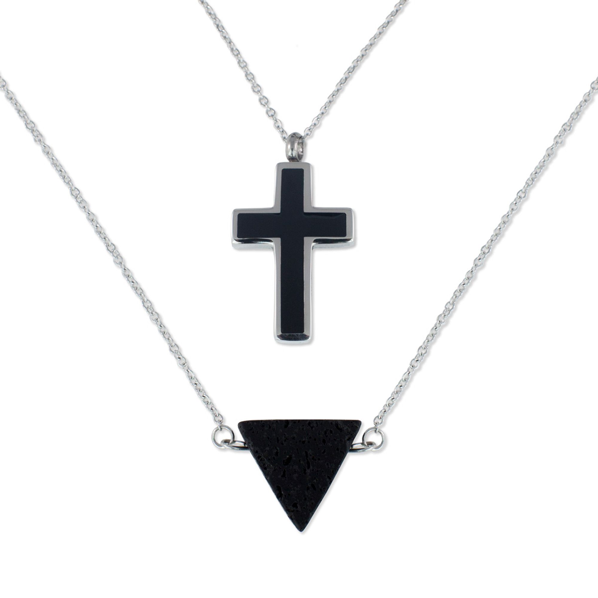 stainless steel trendy cross cremation necklace to wear every day