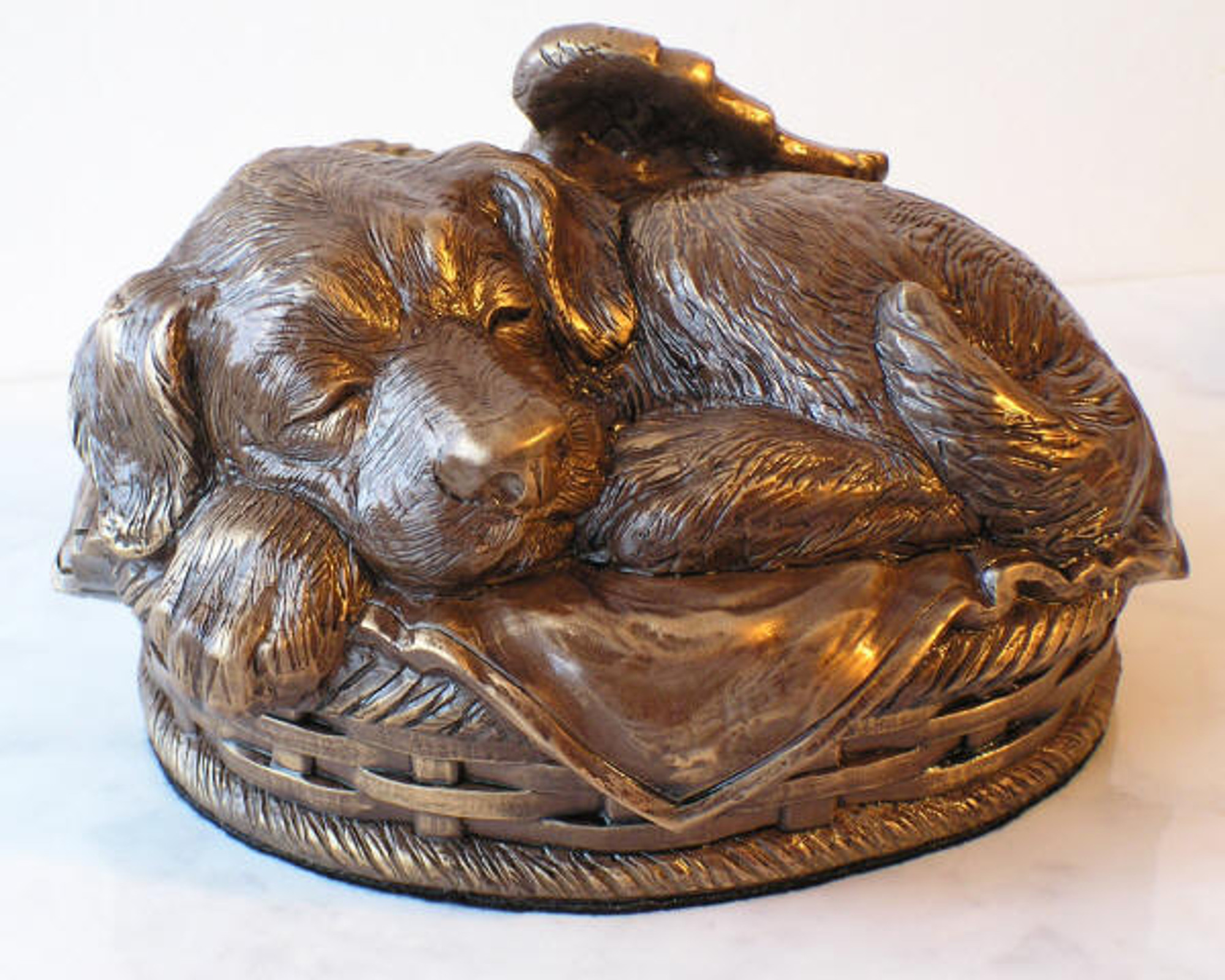  Memorial Gallery Pets Sleeping Angel Cat Brass