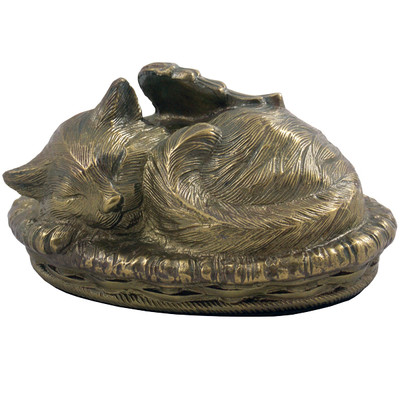 Cat Cremation Urn - Bronze