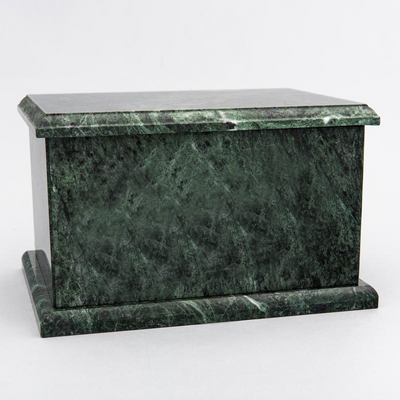 Evermore Rectangle Marble Cremation Urn in Green