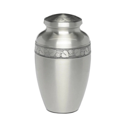 Pewter Urn with Jasmine leaf art 