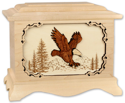 Eagle Cremation Urn in Maple