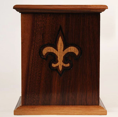 New Horizon Fleur De Lis Walnut Urn