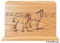 Laser Engraved Wooden Keepsake Urn - Horses Scene