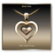 Eternity Heart Cremation Necklace - Back