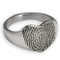 Bold Heart Personalized Print Memorial Ring with fingerprint